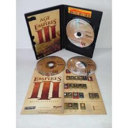 Pc oyun age of empires 3. Orijinal. Kitapçıklı. 3 Disk. Disk 1 de çizikler var. Disk 2 ve 3 iyi durumda koleksiyonluk