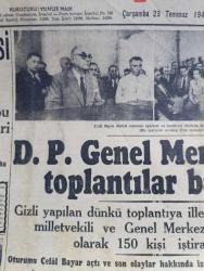 Cumhuriyet Gazetesi - 23 Temmuz 1947 - Yunanistan'da İspanya tecrübesi mi yazan Nadir Nadi Başmakale - komünist Yunan kabinesi Hudut dışında hazır - Demokrat Parti Genel merkezinde toplantılar başladı - Celal Bayar dünkü oturum açarken ve kendisini dinleyen delegeler fotoğraf - gizli komünist partisi kuranlar yargılanıyor - Doktor Şefik Hüsnü ile Türkiye sosyalist partisi kurucusu elli iki arkadaşının muhakemelerine sıkıyönetim mahkemesinde başlandı - Jack İmhalyan - Leon İlya - dost İngiliz filosunun İstanbul'da ikinci günü fotoğraf - köy enstitülerinin dayandığı esaslar yazan profesör Fındıkoğlu - yabancı kadın yazan Ahmet Hidayet Reel yazı dizisi - şımarık mahdumlar yazan Burhan Felek - kudüs'te 90 bin Yahudi göz hapsine alındı - İsmail Dümbüllü tiyatrosu ve Müzeyyen Senar Işıl bu akşam Kadıköy Süreyya'da - Galatasaray İngilizlerle maçı 6-0 kazandı - İngiliz denizcileri ile yüzme müsabakası - sadi tek tiyatrosu - Star traş bıçağı - bugünkü radyo programı - Bulmaca - Borsa