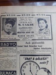 Cumhuriyet Gazetesi - 30 Temmuz 1947 - sağduyuya gayret yazan Nadir Nadi Başmakale - Demokrat Parti bundan sonra ne yapacak - Celal Bayar'ın köylülere cevabı - Rusya balkanlar işinde veto dedi - Türklüğü tahkir davası Necip Fazıl aleyhine açılan davaya dün başlandı fotoğraf - esir düşen yunanlı çetelerle görüştüm yazan Metin Toker - Endonezya'da harp Çetin safhaya girdi fotoğraf - Brest limanındaki korkunç infilak şimdiye kadar 20 kişinin öldüğü 300 kişinin yaralandığı haber veriliyor - Japonya ile ticaret - yabancı kadın yazan Ahmet Hidayet Reel yazı dizisi - Yunus Emre oratoryosu İstanbul'da çalınacak - Hulki Alisbah iller Bankası müdürü oldu - sevgili telefonlarımız yazan Burhan Felek - İsmail dümbüllü tiyatrosu ve Mefharet Yıldırım Kadıköy süreyya'da - Yarın akşam üstad Münir Nurettin Selçuk ve Safiye Ayla Cağaloğlu Çiftesaraylar Bahçesinde - Radyolin diş macunu - Good Year Lastikleri - Müzeyyen Senar Işıl ve Hacer Buluş Yenikapı M. Çakır Gazinosunda - bugünkü radyo programı