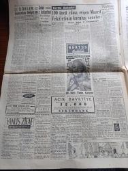 Cumhuriyet Gazetesi - 29 Haziran 1957 - Demokrat Parti seçim öncesi faaliyete girişti - büyük jüri 1956 1957 Yunus Nadi mükafatını alacak şairleri seçti fotoğraf - 1956 1957 Yunus Nadi mükafatını kazanan şair Asaf Çiylitepe fotoğraf - Ankara caddesi 20 metre genişliğinde olacak - Türkiye güzeli Suna Azak Avrupa'da Türkiye'yi temsil edecek - Fatin Rüştü Zorlu Elçi oluyor - Türk tabipler Birliği reçeteler ikinci defa kullanılmamalıdır dedi - İsmet İnönü yeşilköy'de uçakta inerken fotoğraf - cumhurbaşkanı Celal Bayar Haydarpaşa garında Başbakan Adnan Menderes ve Vali Fahrettin Kerim Gökay tarafından karşılanıyor fotoğraf - Yanlış Zifaf yazan Kemal Bilbaşar Yazı Dizisi - Fenerbahçe kiraya veriliyor  - 100. Yılına Erişen marif vekaletinin kuruluş seneleri yazan Haluk Yusuf Şehsuvaroğlu - bir perde kapandı yazan Nihal Karamağaralı Yazı Dizisi - Ankara İstanbul Radyosu Programı - tıp fakültesine devam eden ebelere Dün Haseki Hastanesi'nde rozet takıldı fotoğraf - Galatasaray Moskovaya gidiyor