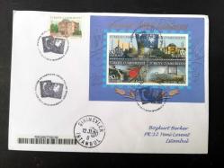 2010 Atatürk ve Kurtuluş Savaşı Pulları Sergisi  ÖZEL GÜN DAMGALI ZARF İstanbul taahhütlü postadan geçmiş varışlı Balkanfila XIV 2007 pul sergisi bloklu