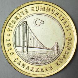 1915 ÇANAKKALE KÖPRÜSÜ HATIRA 1 LİRA 2022 HATALI BASIM - ERRÖR. ÇİL KONDİSYON.