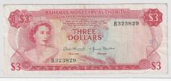 BAHAMA ADALARI 1968 YILI YILI 3 DOLAR