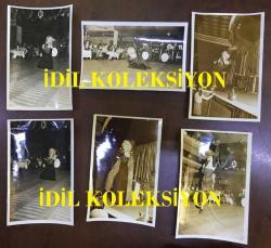 KANTO EFSANESİ NURHAN DAMCIOĞLU'NUN ORİJİNAL 6'LI FOTOĞRAF SETİ - 18 x 12 cm EBADINDA - NURHAN DAMCIOĞLU SİYAH ELBİSESİYLE SAHNEDEYKEN ÇEKİLMİŞ 6 FARKLI KARE