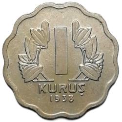 1938 Yılı 1 Kuruş  ÇİL