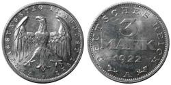 Almanya 1922 Yılı 3 Mark  ÇİL