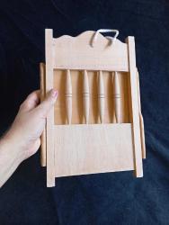 Ahşap kavukluk lambalik telefonluk