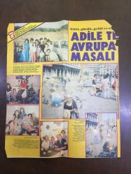 ADİLE NAŞİT'İN DERGİDEN ÇIKMA FOTOĞRAFLI RÖPORTAJ SAYFALARI - 33 x 27 cm EBADINDA - ''ADİLE TEYZE'DEN AVRUPA MASALI'' BAŞLIKLI RÖPORTAJ, - İÇ SAYFALAR TÜLAY CANİK RÖPORTAJI (TOPLAM 4 SAYFA)