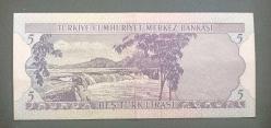 6 Emisyon D 16 007723 Seri 5 Lira Çil altı
