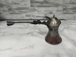 Antika Osmanlı Bakır Kahve Cezvesi