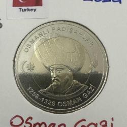 2024 Padişahlar Serisi Osman Gazi 1 Türk Lirası. Bayraklı Kapamasında. Çil. Bimetal.