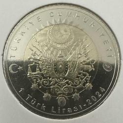 2024 Padişahlar Serisi l. Murad 1 Türk Lirası. Bayraklı Kapamasında. Çil. Bimetal.