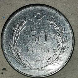 TÜRKİYE  1977    50 KURUŞ
