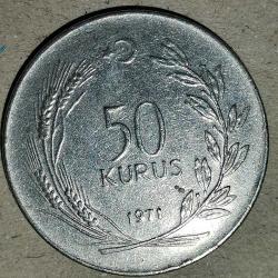 TÜRKİYE  1971    50 KURUŞ