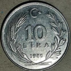 TÜRKİYE  1985   10   LİRA