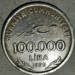 TÜRKİYE  1999    100.000  LİRA