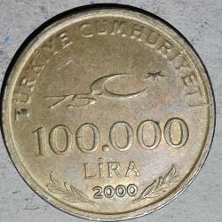 TÜRKİYE  2000    100.000  LİRA