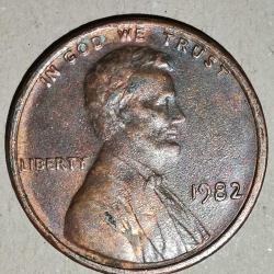 AMERİKA 1982  1 CENT    2,5 GRAM   (YAYGIN CENTLER  3,11 GRAM)