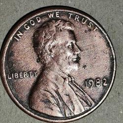 AMERİKA 1982  1 CENT    2,5 GRAM   (YAYGIN CENTLER  3,11 GRAM)