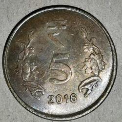 HİNDİSTAN   2016      5   RUPİ