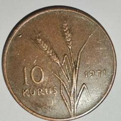 TÜRKİYE 1971    10 KURUŞ