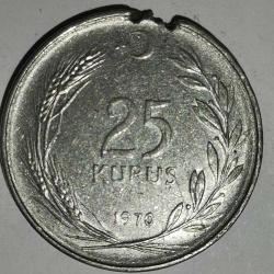 TÜRKİYE  1973    25   KURUŞ