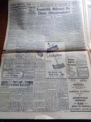 Cumhuriyet Gazetesi - 7 Aralık 1955 - Hoşça Kal yazan Nadir Nadi Başmakale - devam eden kabine buhranının sebepleri - Demokrat Parti grup toplantısı Dün öğleyin ansızın tehir edildi - istifa ettiğini bildiren Vali Fahrettin Kerim Gökay acele Ankara'ya çağrıldı - 19'lar ne diyor - Zühtü Hilmi Velibeşe Nizamettin Alisal Nazım Bezmen Ve Selim Ragıp Emeç Ankara palas salonunda fotoğraf - Doktor Mükerrem Sarol Ankara Palas salonlarında etrafını alanlara dert döküyor fotoğraf - Hasan Polatkan'ın bacanağı Yakup Soyugenç lastik davasını anlatıyor fotoğraf - şoförler Federasyonu Kongresi - AFL ve CİO birleşti dünyanın en büyük sendikası kuruldu - Malenkof sahneye çıkıyor mu - Cibali karakolunun birinci gecesi - olaylar ve alaylar yazan Burhan Felek - Şehir Tiyatrosu sanatçısı Yaşar Özsoy jübilesi bu akşam yapılıyor - Ayla Erduran Cemal Reşit Rey konseri - Milli Namzetler Beyoğlusporu 7 1 mağlup etti fotoğraf - milli futbol hakemleri dün lisanslarını aldılar - kız voleybol maçları