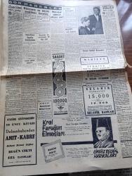 Cumhuriyet Gazetesi - 7 Aralık 1955 - Hoşça Kal yazan Nadir Nadi Başmakale - devam eden kabine buhranının sebepleri - Demokrat Parti grup toplantısı Dün öğleyin ansızın tehir edildi - istifa ettiğini bildiren Vali Fahrettin Kerim Gökay acele Ankara'ya çağrıldı - 19'lar ne diyor - Zühtü Hilmi Velibeşe Nizamettin Alisal Nazım Bezmen Ve Selim Ragıp Emeç Ankara palas salonunda fotoğraf - Doktor Mükerrem Sarol Ankara Palas salonlarında etrafını alanlara dert döküyor fotoğraf - Hasan Polatkan'ın bacanağı Yakup Soyugenç lastik davasını anlatıyor fotoğraf - şoförler Federasyonu Kongresi - AFL ve CİO birleşti dünyanın en büyük sendikası kuruldu - Malenkof sahneye çıkıyor mu - Cibali karakolunun birinci gecesi - olaylar ve alaylar yazan Burhan Felek - Şehir Tiyatrosu sanatçısı Yaşar Özsoy jübilesi bu akşam yapılıyor - Ayla Erduran Cemal Reşit Rey konseri - Milli Namzetler Beyoğlusporu 7 1 mağlup etti fotoğraf - milli futbol hakemleri dün lisanslarını aldılar - kız voleybol maçları