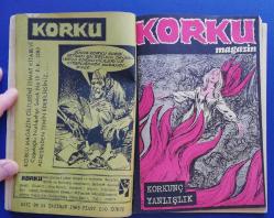 KORKU  MAGAZİN Dehşet ve Heyecan Dergisi cilt:22 -1969 ( Fasiküller 99-100-101-102)