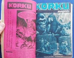 KORKU  MAGAZİN Dehşet ve Heyecan Dergisi cilt:22 -1969 ( Fasiküller 99-100-101-102)