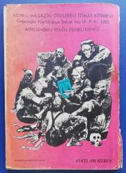 KORKU  MAGAZİN Dehşet ve Heyecan Dergisi cilt:22 -1969 ( Fasiküller 99-100-101-102)