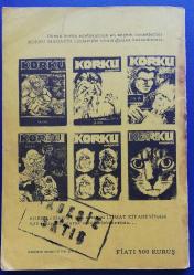 KORKU  MAGAZİN Dehşet ve Heyecan Dergisi cilt: 28 -1969 ( Fasiküller 123-124-125-126)
