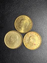 1989-90-91YILLARINA AİT 100 TÜRK LİRASI  ÇİL 3 LÜ SET ( PİRİNÇ ) TCM 5432