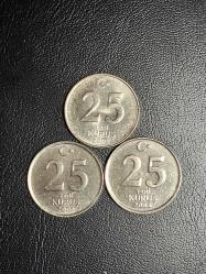 2005 YILI YENİ 25 KURUŞ ÇİL 3 LÜ SET   TCM 5721