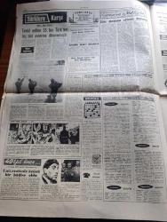 Cumhuriyet Gazetesi - 16 Ocak 1964 - Dün çalışmalarına başlayan Londra konferansı'nda Sandys konuşma yaparak İngiliz görüşünü açıkladı - ilk hedef Kıbrıs adası'nda çarpışmalara son vermek - Kıbrıs adasındaki Rum televizyon ve radyoları ağız değiştirdi - Rumlar tarafından öldürülerek gömülen Türklere ait cesetlerden biri çıkarılırken fotoğraf - Yeni Türkiye Partisi İstanbul Teşkilatı topyekün istifa etti - Zeytinburnu'nda salgın hastalığa yakalanan 500 kişiden 53'ü hastaneye kaldırıldı - midas'ın kulakları yazan İlhan Selçuk - Hindu ve Müslümanlar arasındaki çarpışmalarda 109 kişi öldü - Zengibar isyanını Fidel Castro mu yaptı - arena'da bir Bernard Shaw  Sezar Ve Kleopatra - Yıldırım Önal Sezar rolünde fotoğraf - İlhan  İskender armağanı Bu yıl Ayla Algan ile Genco Erkal'a verildi fotoğraf - Müşfik Kenter Tuncel Kurtiz Erol günaydın Sema Özcan prova'da fotoğraf - Gazanfer Özcan Gönül Ülkü Topluluğu muhteşem serseri oyunu başlıyor fotoğraf - Lefter Küçükandonyadis takımını  kurtarıyor