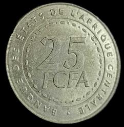 Orta Afrika 2020 (BEAC) CFA 25 Frank Nadir