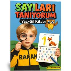Sayıları Tanıyorum Yaz-Sil Kitabı (1-20 Arası Sayılar)