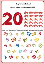 Sayıları Tanıyorum Yaz-Sil Kitabı (1-20 Arası Sayılar)
