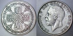 BİRLEŞİK KRALLIK 1 FLORİN 1929 GÜMÜŞ. KRAL 5. GEORGE DÖNEMİ. 11,3 gr 28,5 mm. İNGİLTERE.