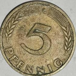 ALMANYA  1950 G   5 PFENNIG