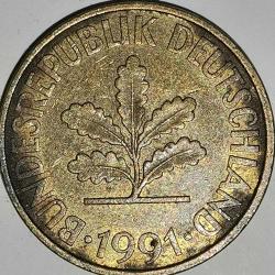 ALMANYA  1991  F    10  PFENNIG