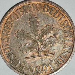 ALMANYA  1991 A   2  PFENNIG