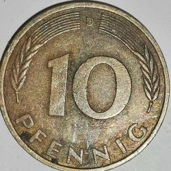 ALMANYA  1995 D    10  PFENNIG