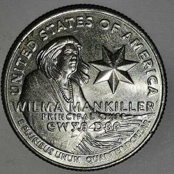 AMERİKA  2022 D  25 CENT  ÇEYREK DOLAR  HATIRA Amerikan Kadınları - Wilma Mankiller
