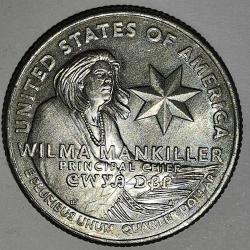 AMERİKA  2022 P  25 CENT  ÇEYREK DOLAR  HATIRA Amerikan Kadınları - Wilma Mankiller