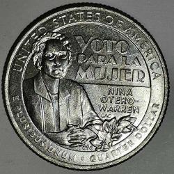 AMERİKA  2022 P  25 CENT  ÇEYREK DOLAR  HATIRA Amerikan Kadınları - Nina Otero-Warren