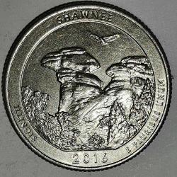 AMERİKA  2016 D   25 CENT  ÇEYREK DOLAR  HATIRA   Güzel Amerika Çeyrekleri - Shawnee