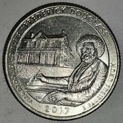AMERİKA  2017 P    25 CENT  ÇEYREK DOLAR  HATIRA   Güzel Amerika Çeyrekleri - Frederick Douglass