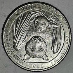 AMERİKA  2020 P    25 CENT  ÇEYREK DOLAR  HATIRA  Güzel Amerika Çeyrekleri - Amerikan Samoası Ulusal Parkı