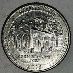 AMERİKA  2016 D    25 CENT  ÇEYREK DOLAR  HATIRA  Güzel Amerika Çeyrekleri - Harpers Ferry